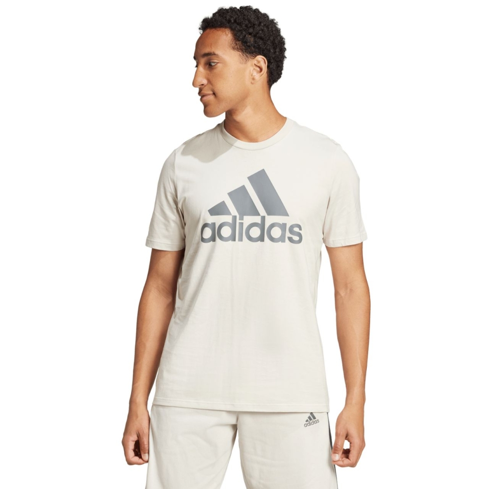 Camasa Men's T- adidas Essentials Single Jersey Big Logo beige IX0139