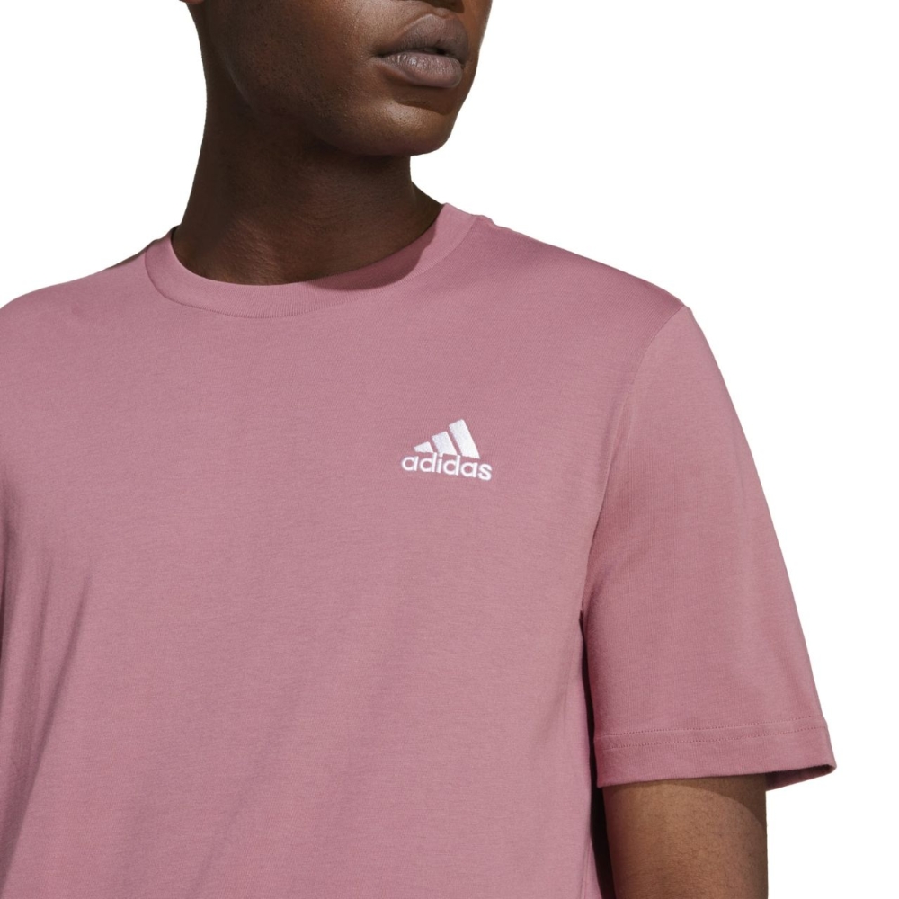 Camasa adidas Essentials Single Jersey Embroidered Small Logo Men's T- Pink IX0120