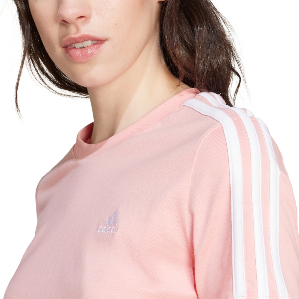 Tricou 's adidas Essentials Slim 3-Stripes pink IY4200 dama