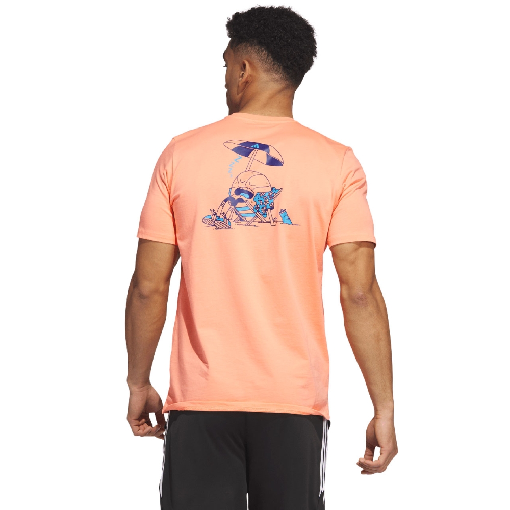 Tricou Minge Baschet Men's Adidas Lil Stripe Spring Break Graphic Maneca Scurta Coral IC1869