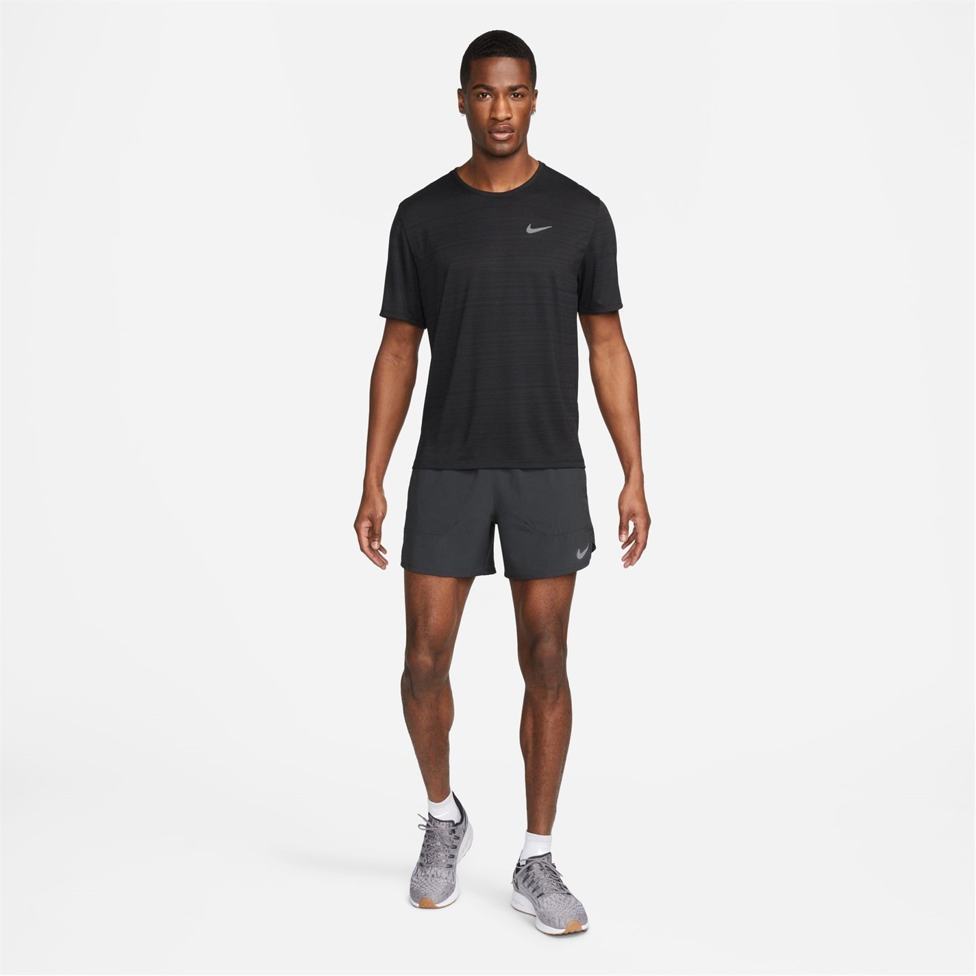 Nike DriFit Miler Running Top barbat