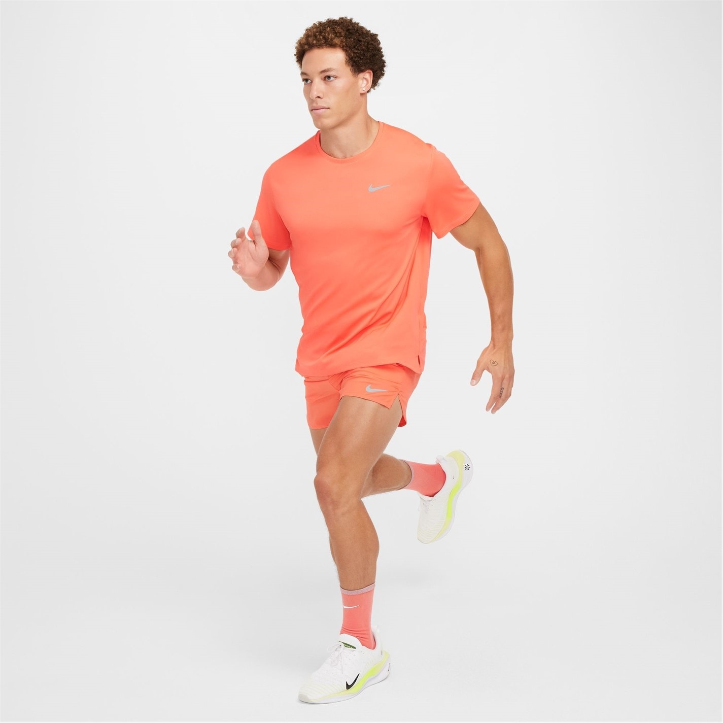 Nike DriFit Miler Running Top barbat