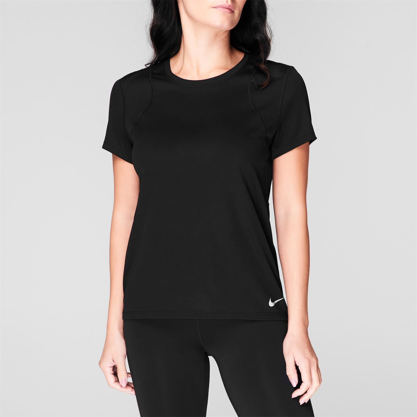 Tricou alergare Nike maneca scurta pentru Femei negru