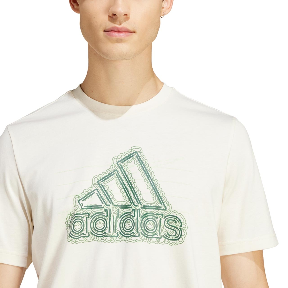 Tricou barbati adidas Growth Badge Graphic crem IS2873