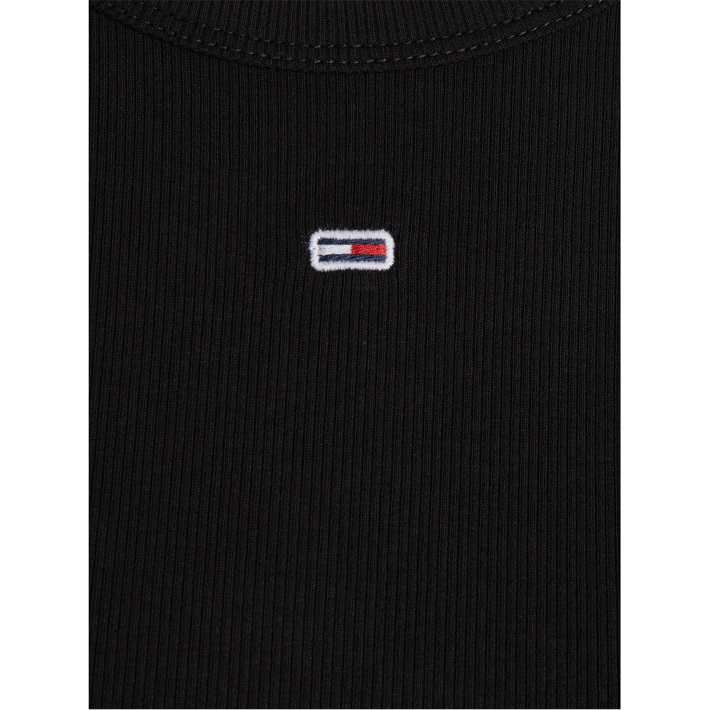 Blug Camasa Tommy Maneca Scurta Logo Ribbed T- Tommy Jeans