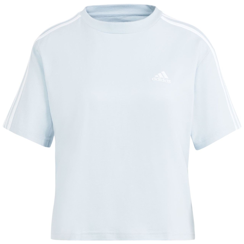 Camasa 's T- adidas Essentials 3-Stripes Single Jersey Crop Top blue IS1568 dama