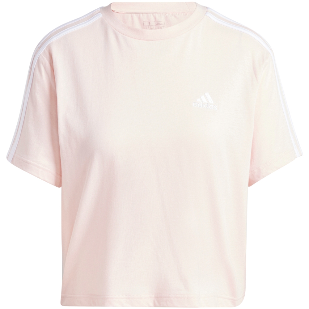 Camasa adidas Essentials 3-Stripes Single Jersey Crop Top 's T- Pink IY4227 dama