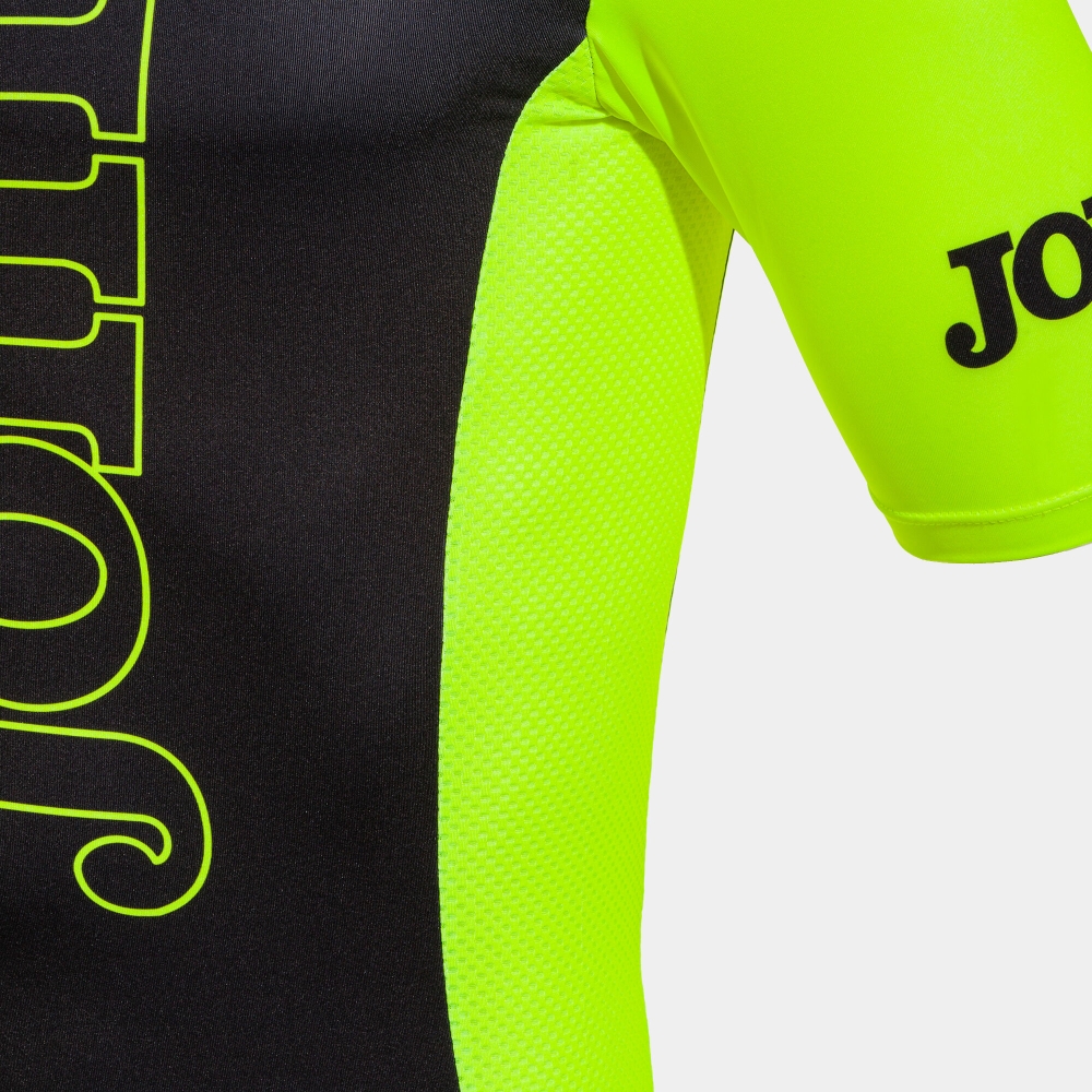 Crono Cycling Jersey Black Fluor Yellow Joma