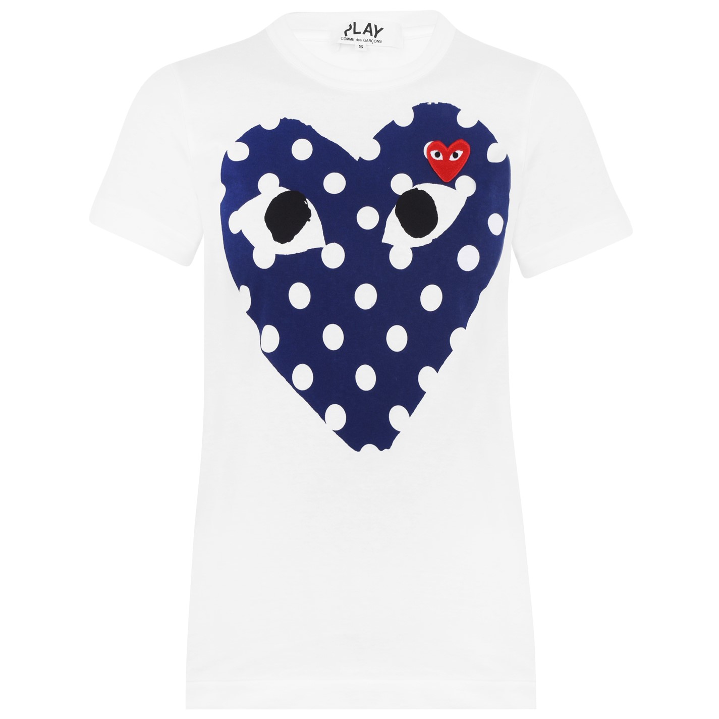 Camasa COMME DES GARCONS PLAY Big Heart Polka-Dot T-