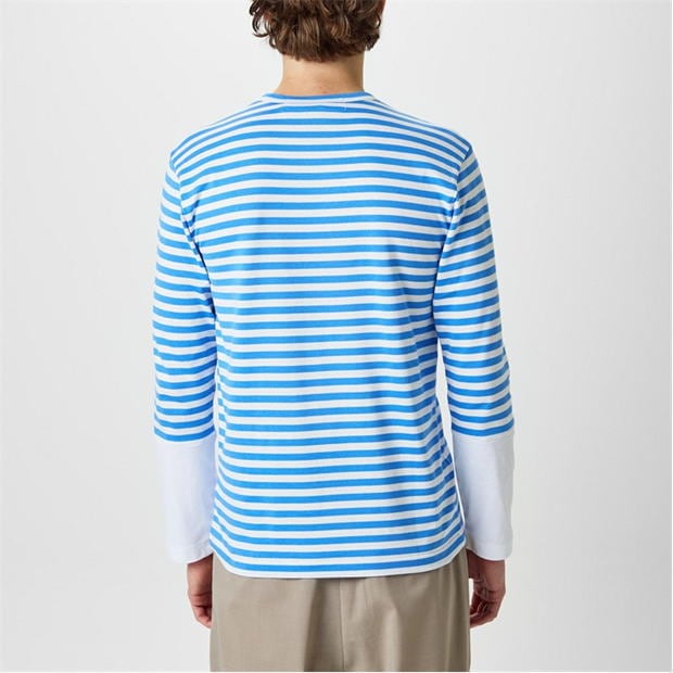 Camasa COMME DES GARCONS PLAY Striped Peeping Heart T-