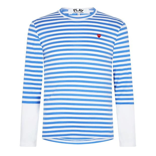 Camasa COMME DES GARCONS PLAY Striped Peeping Heart T-