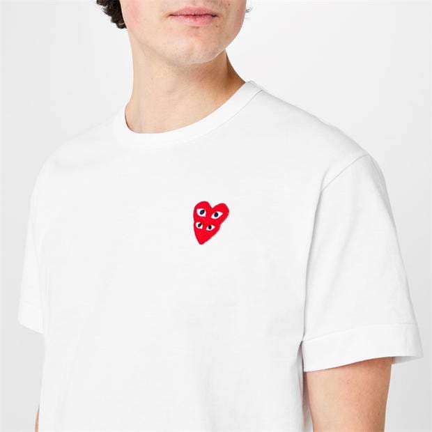 Camasa COMME DES GARCONS PLAY Embroidered Hearts T-