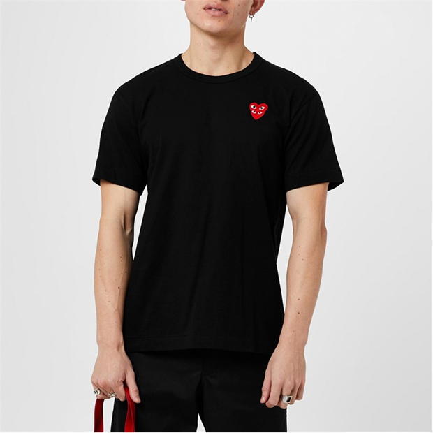 Camasa COMME DES GARCONS PLAY Embroidered Hearts T-