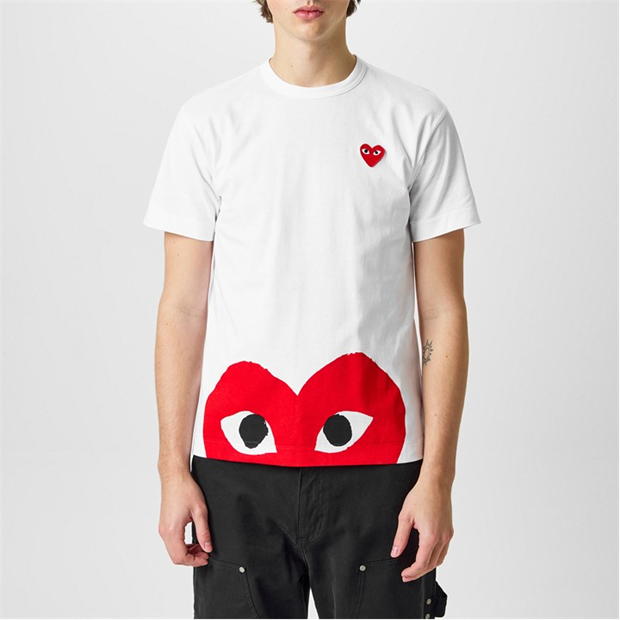 Camasa COMME DES GARCONS PLAY Large Peeping Heart T-