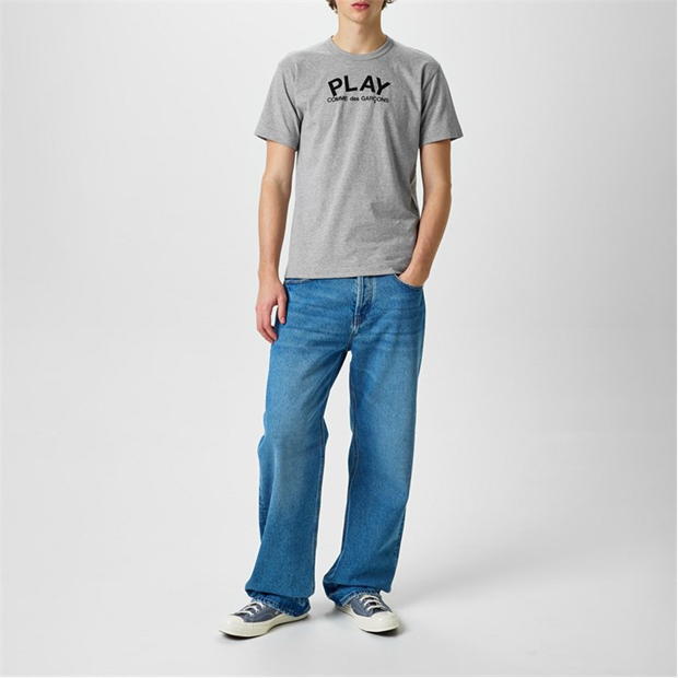 Camasa COMME DES GARCONS PLAY Logo Crew Neck T-