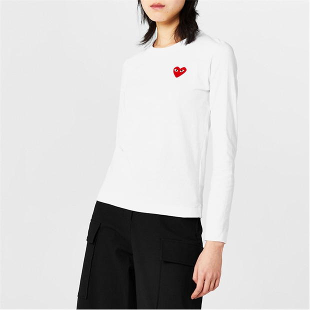 Camasa COMME DES GARCONS PLAY Peeping Heart Maneca Lunga T-