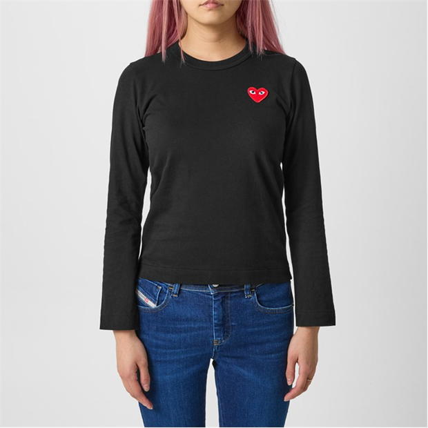 Camasa COMME DES GARCONS PLAY Peeping Heart Maneca Lunga T-