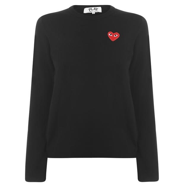 Camasa COMME DES GARCONS PLAY Peeping Heart Maneca Lunga T-