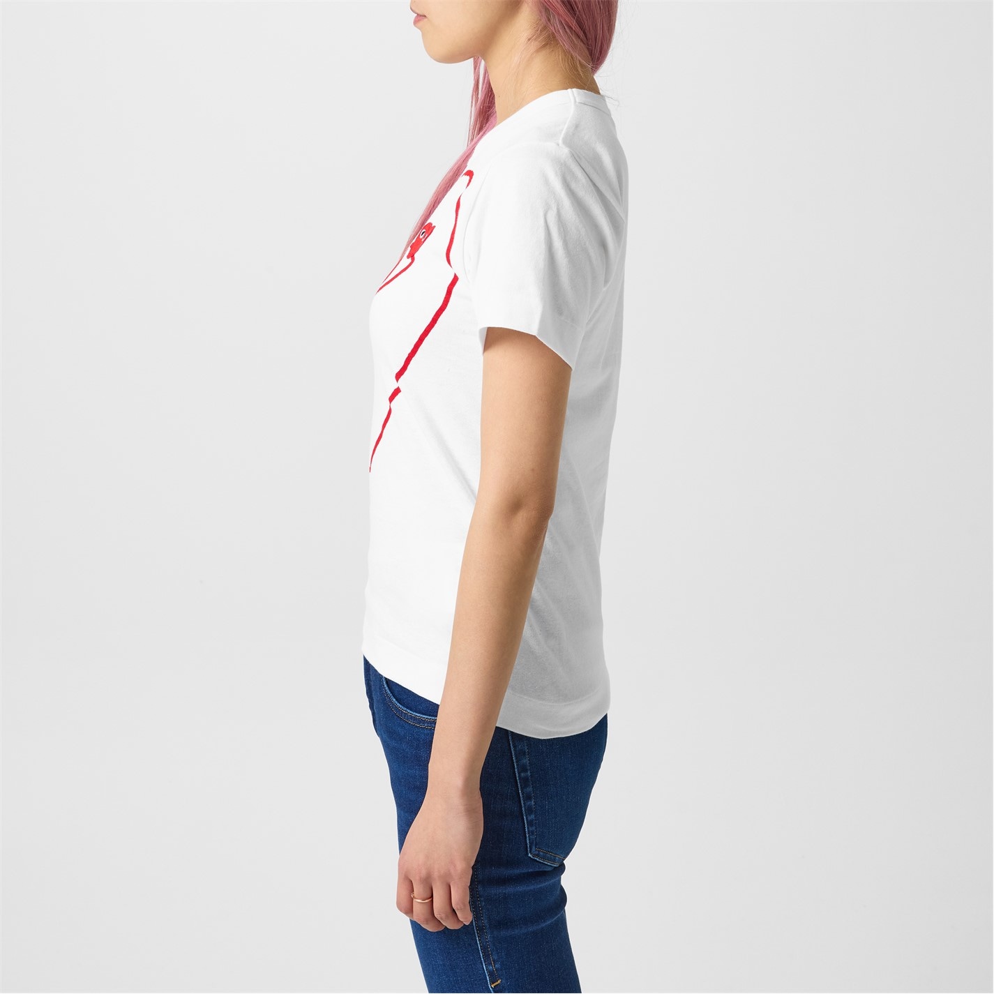 Camasa COMME DES GARCONS PLAY Peeping Heart Outline T-