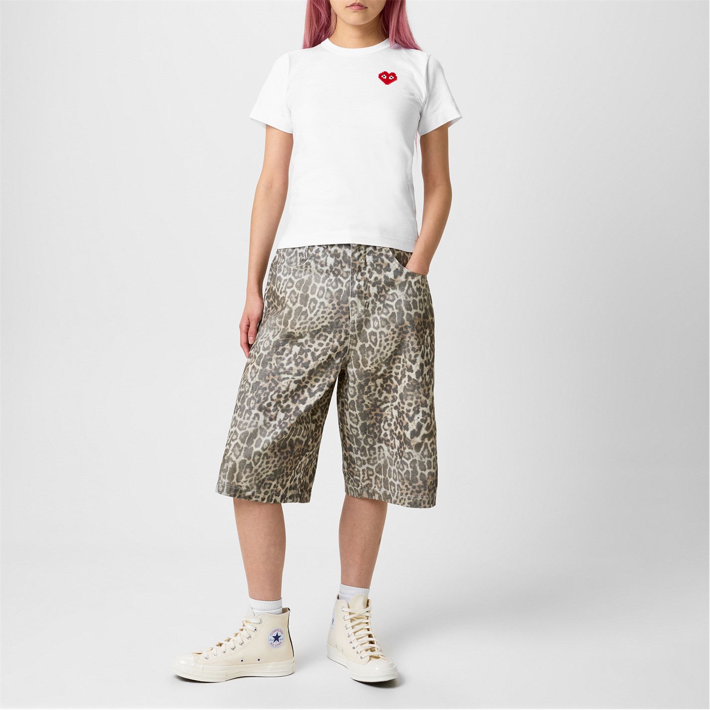 Camasa COMME DES GARCONS PLAY Pixel Heart T-