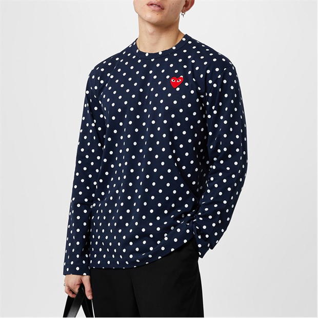 Camasa COMME DES GARCONS PLAY Polka Dot Heart T-