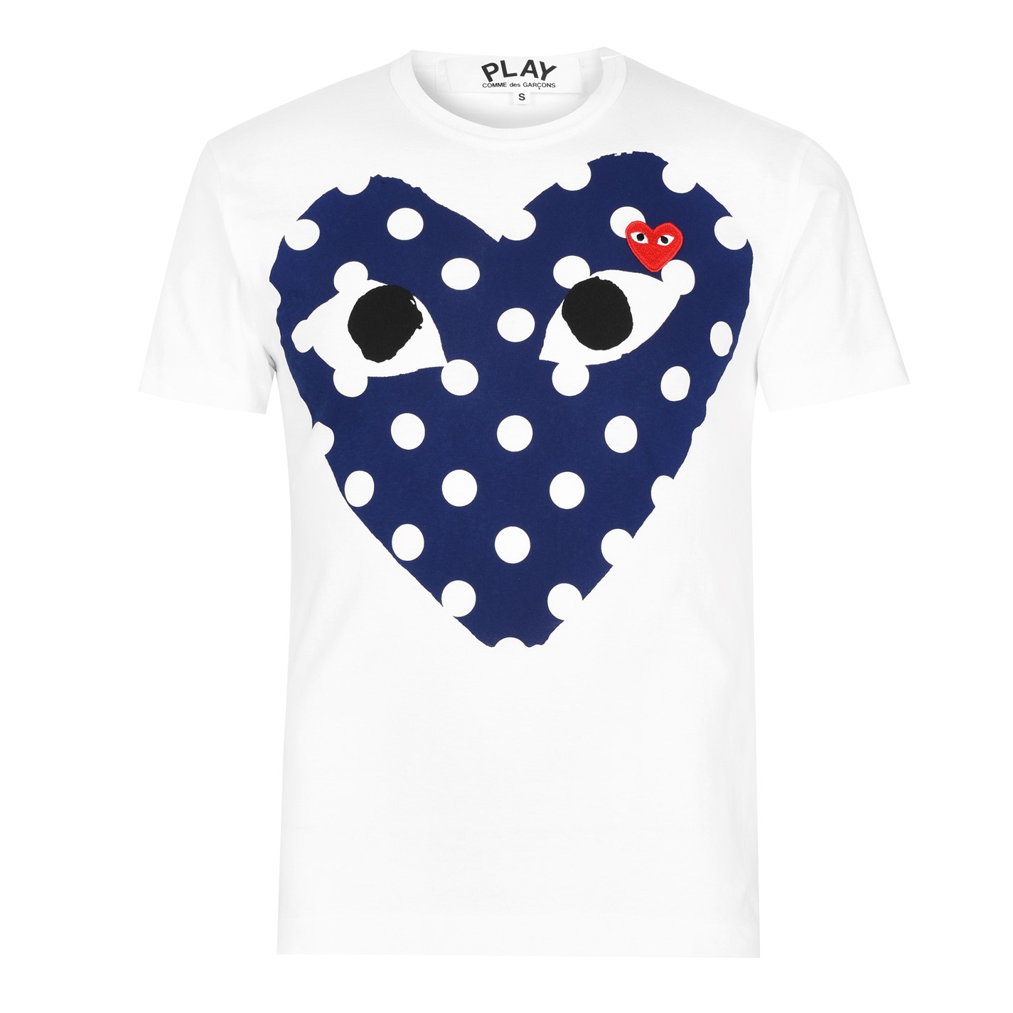 Camasa COMME DES GARCONS PLAY Polka Dot Peeping Heart T-