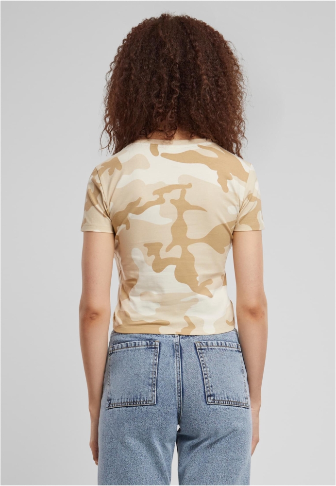 Tricou Cropped Camo dama Urban Classics