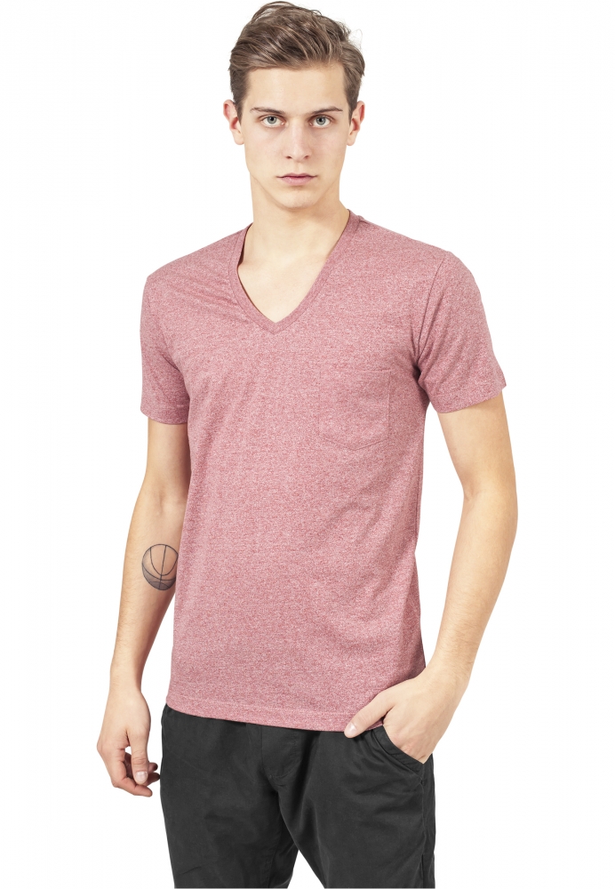 Tricou Melange V-Neck Pocket Urban Classics