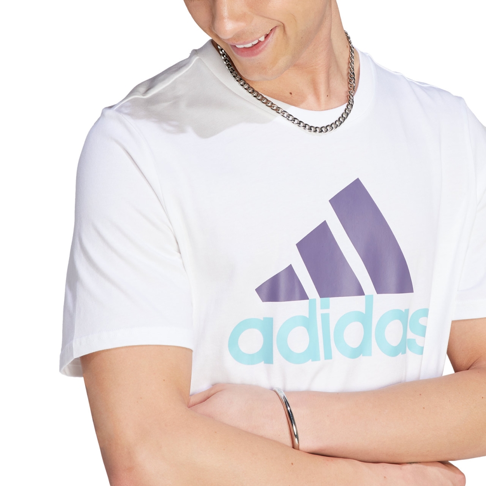 Tricou Men's adidas Essentials Single Jersey Big Logo white IJ8579