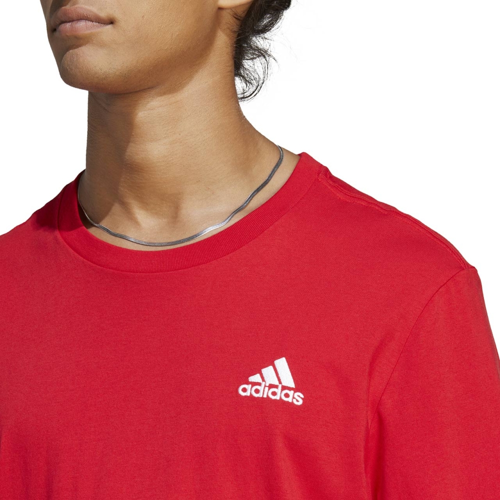 Tricou Men's Adidas Essentials Single Jersey Embroidered Small Logo red IC9290