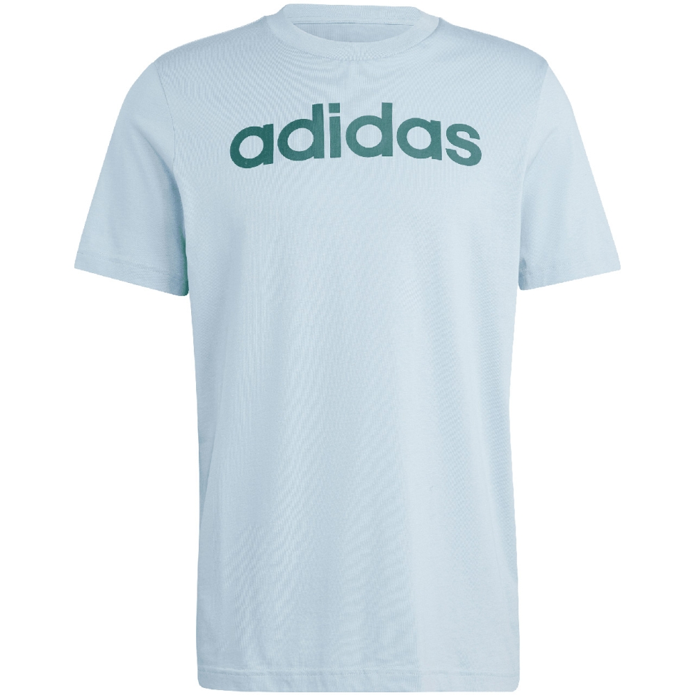 Tricou Men's adidas Essentials Single Jersey Linear Embroidered Logo blue IJ8651