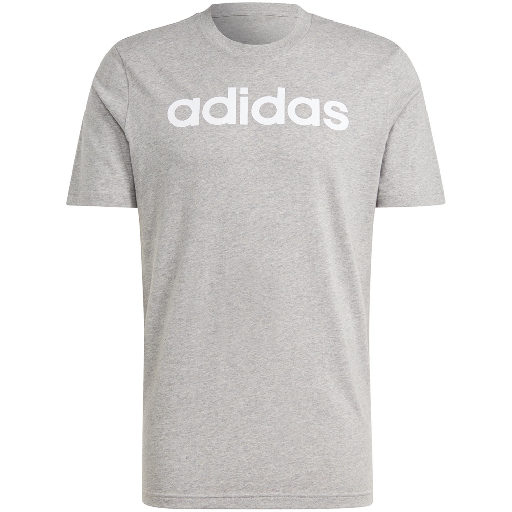 Tricou Men's Adidas Essentials Single Jersey Linear Embroidered Logo Gray IC9277