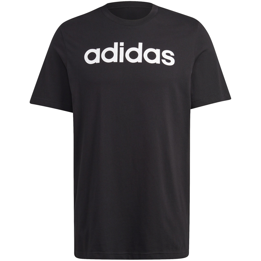 Tricou Men's adidas Essentials Single Jersey Linear Embroidered Logo black IC9274