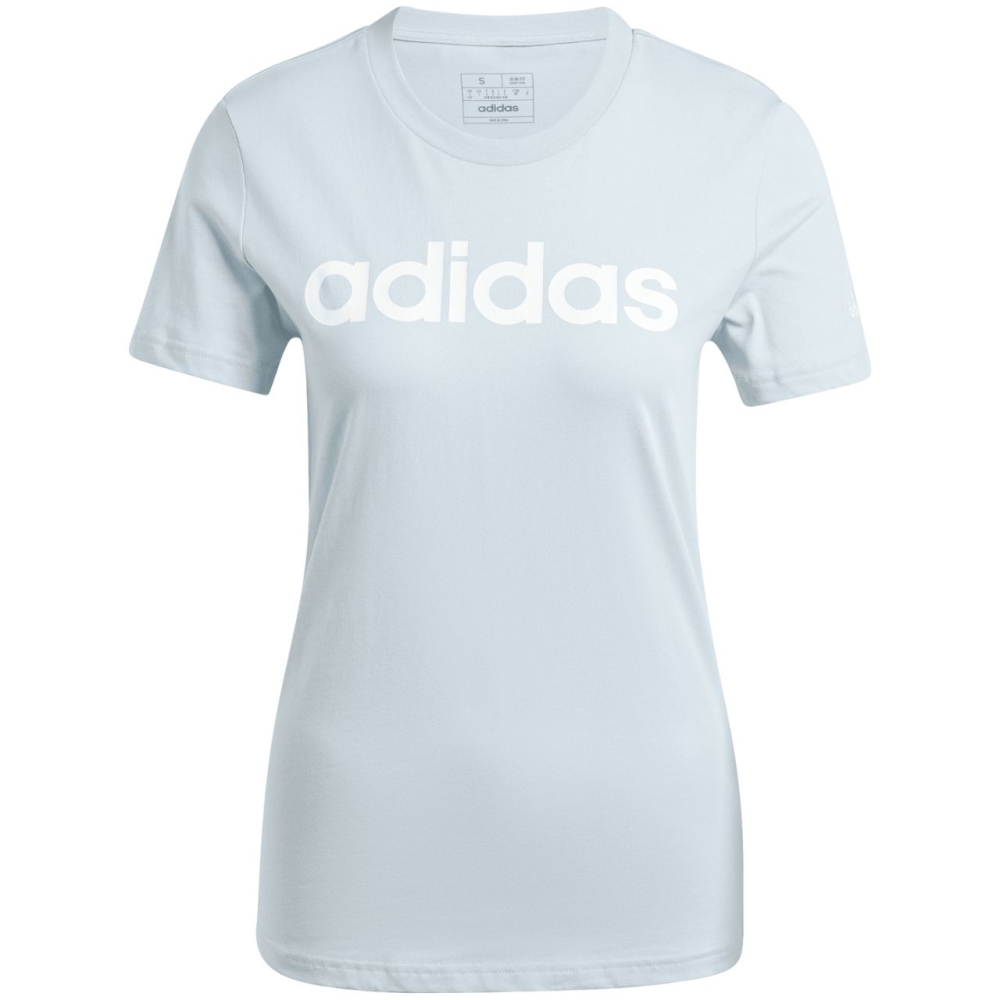 Tricou Camasa 's T- adidas Loungewear Essentials Slim Logo light blue IY9188 dama