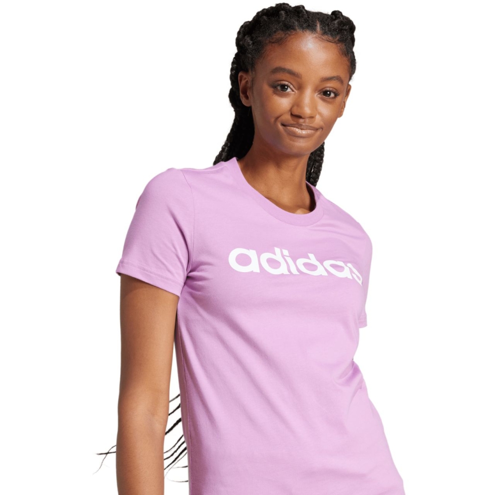 Tricou Camasa 's T- adidas Loungewear Essentials Slim Logo purple IY9192 dama