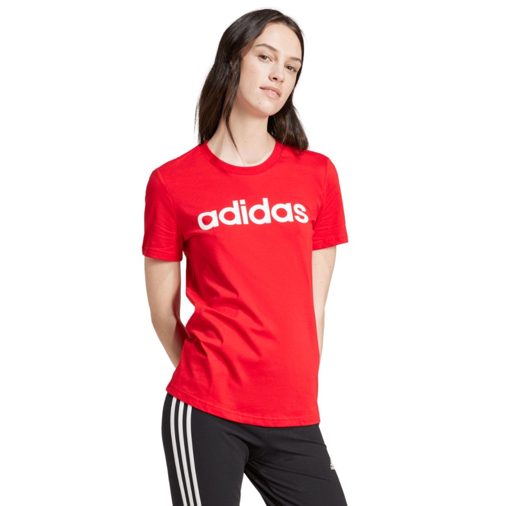 Tricou Camasa 's T- adidas Loungewear Essentials Slim Logo red IY9189 dama