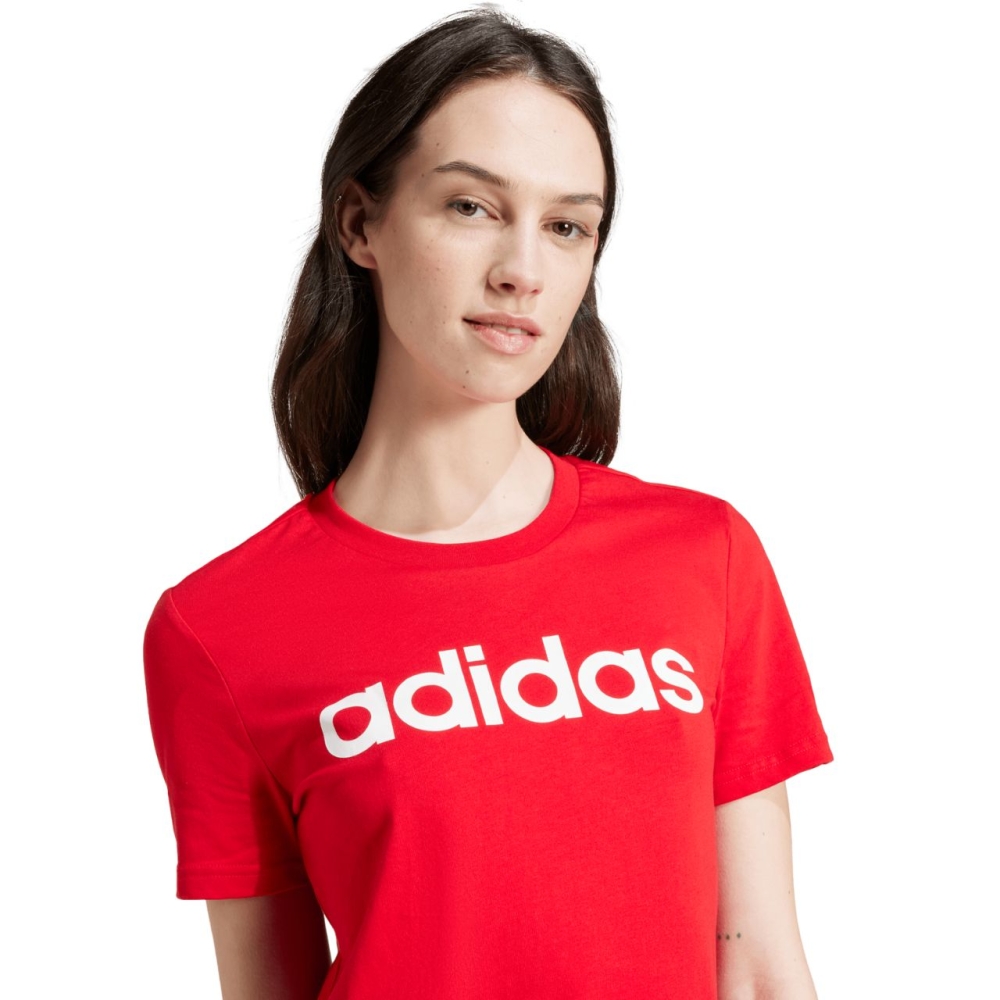 Tricou Camasa 's T- adidas Loungewear Essentials Slim Logo red IY9189 dama