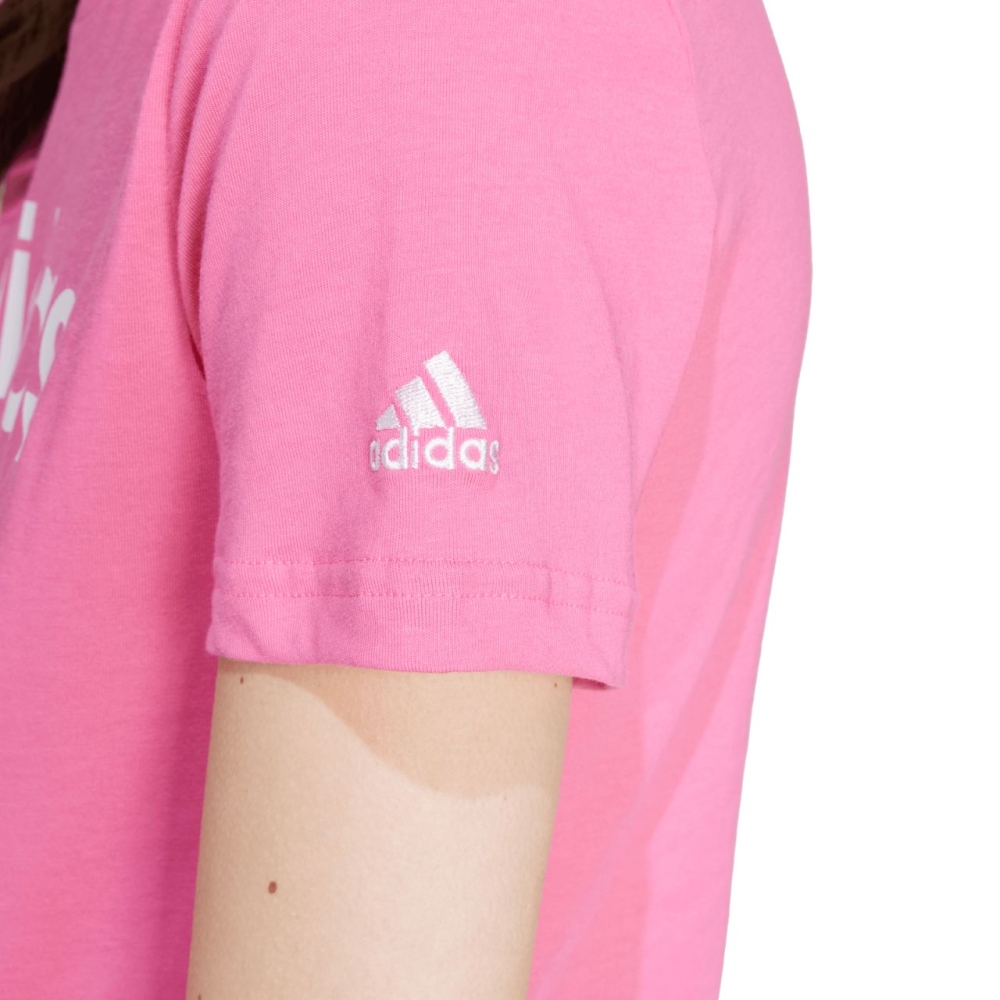 Tricou adidas Loungewear Essentials Slim Logo pink IY9191