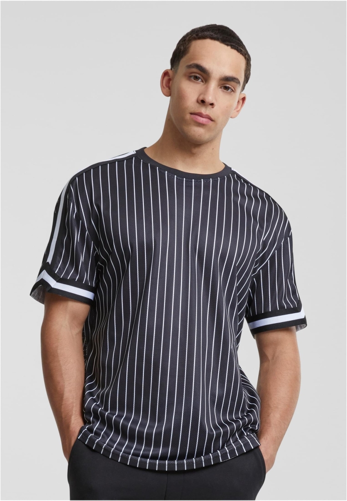 Tricou Oversized Striped Mesh Urban Classics