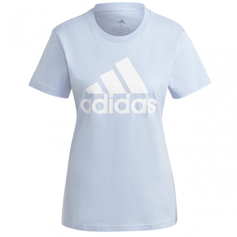 Tricou Koszulka damska adidas Loungewear Essentials Logo blekitna IC0637