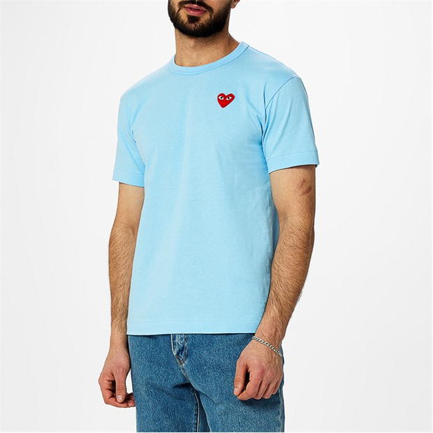 Camasa COMME DES GARCONS PLAY Heart Embroidered Crewneck T-