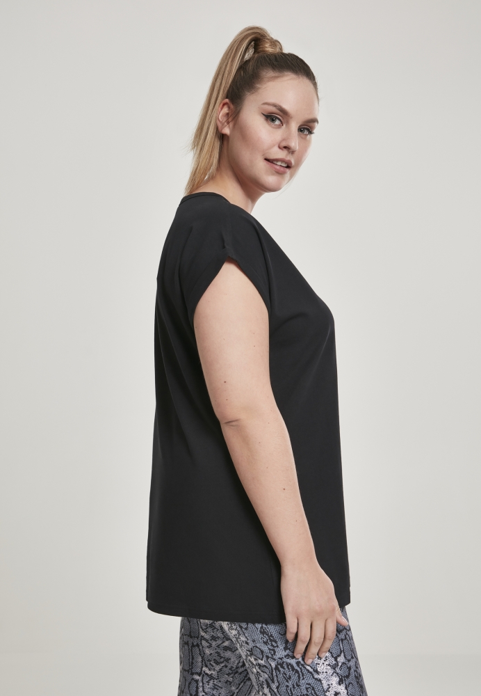 Tricou Round V-Neck Extended Shoulder dama Urban Classics