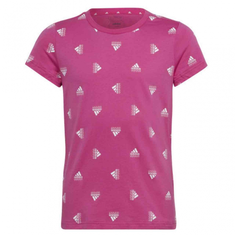 Tricou Koszulka dla dzieci adidas Brand Love Print Cotton rozowa IB8920