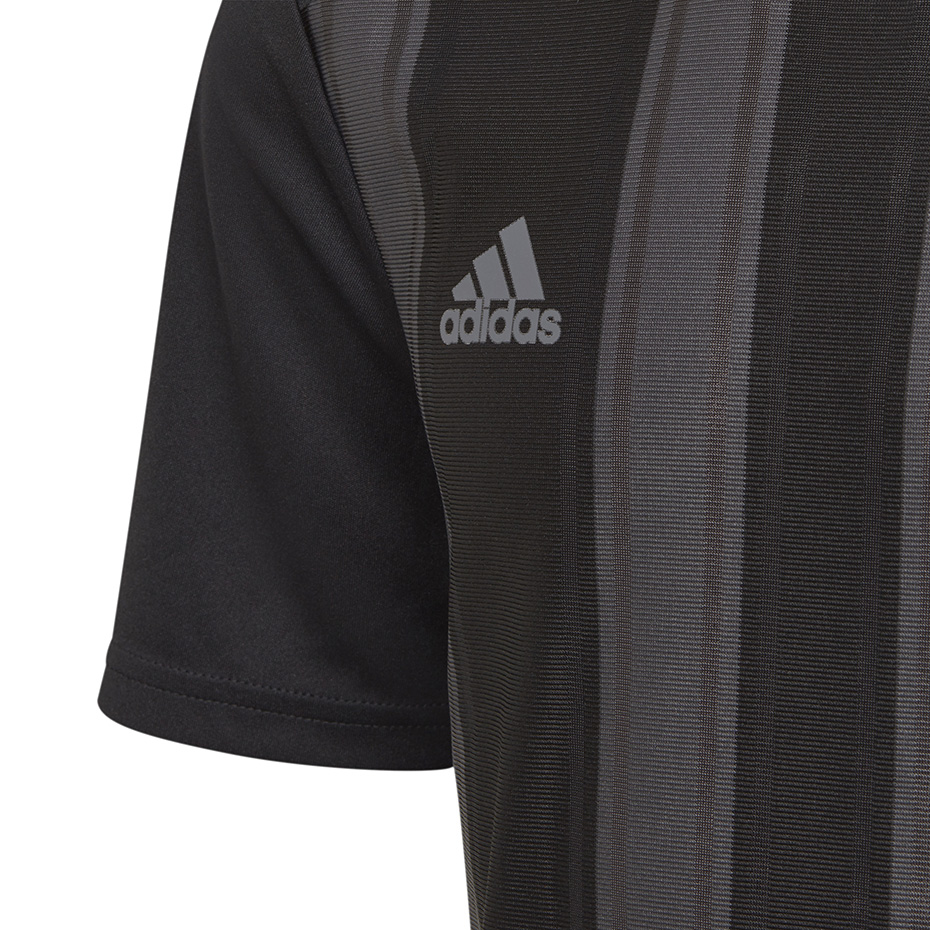 Koszulka dla dzieci adidas Striped 21 Jersey czarno-szara GN7634