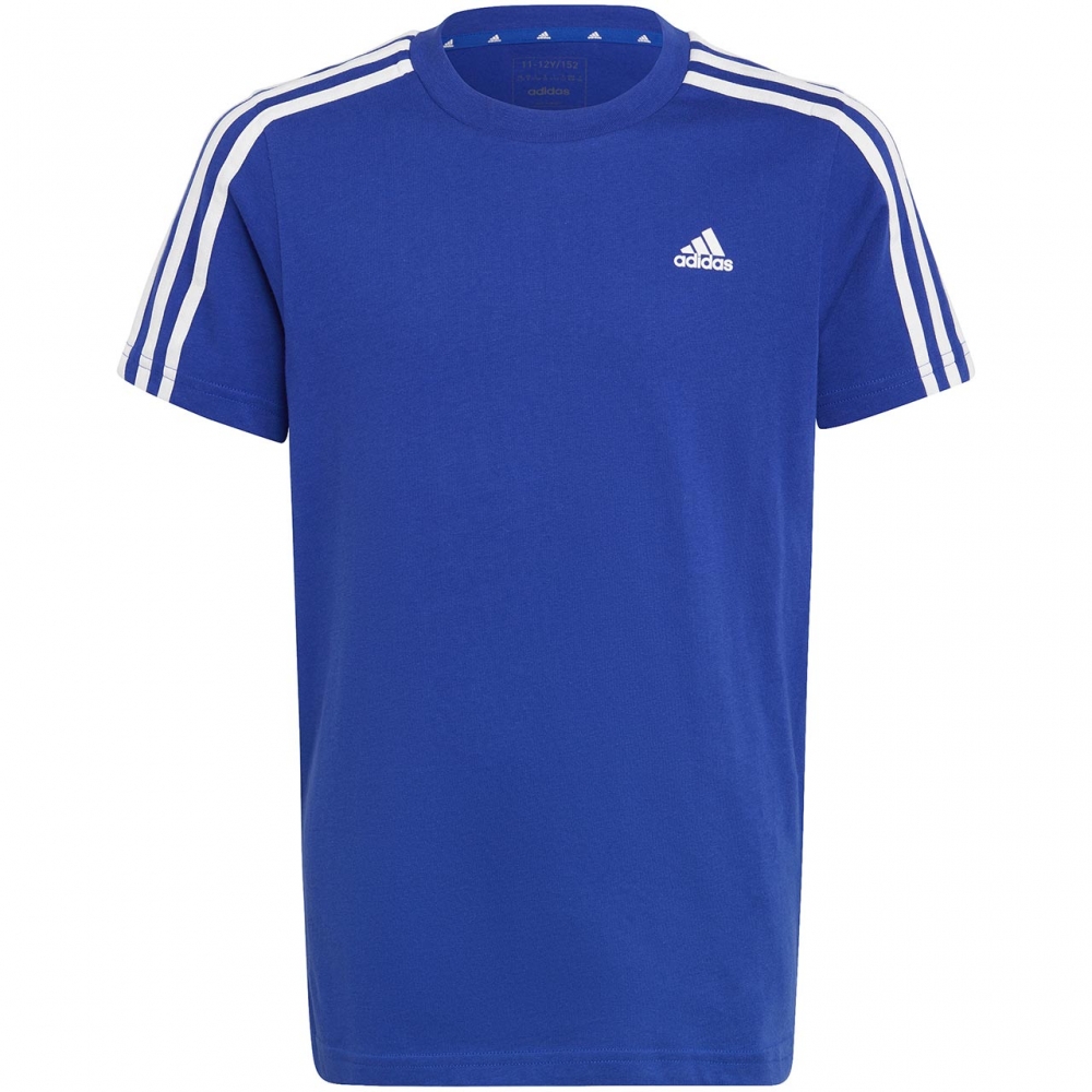 Tricou Koszulka dla dzieci adidas Essentials 3-Stripes Cotton niebieska IC0604