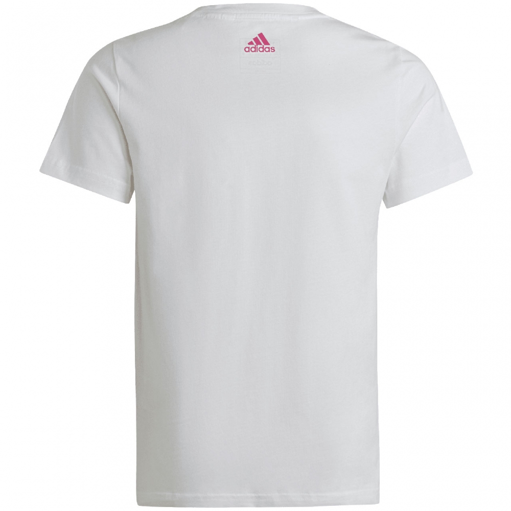 Tricou Koszulka dla dzieci adidas Essentials Linear Logo Cotton Slim Fit biala IC3150