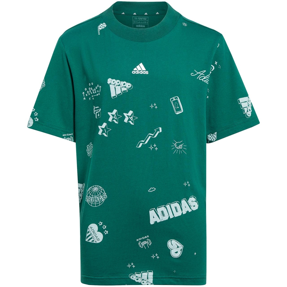 Camasa T- for adidas Brand Love Allover Print green IA1562 copil