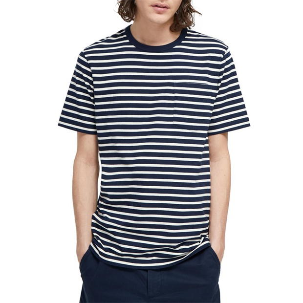 Camasa French Connection Odd Stripe Mix T-