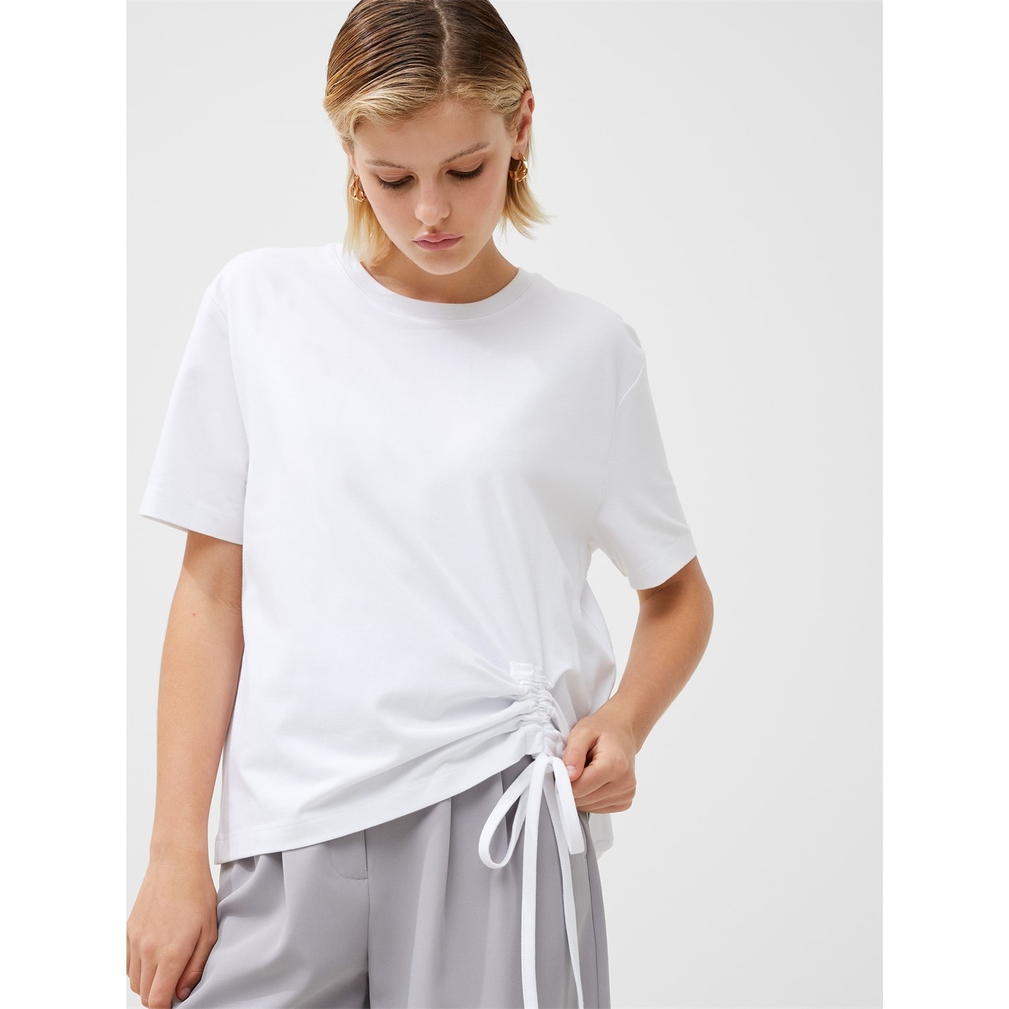 Camasa French Connection Rallie Cotton Ruched T-.