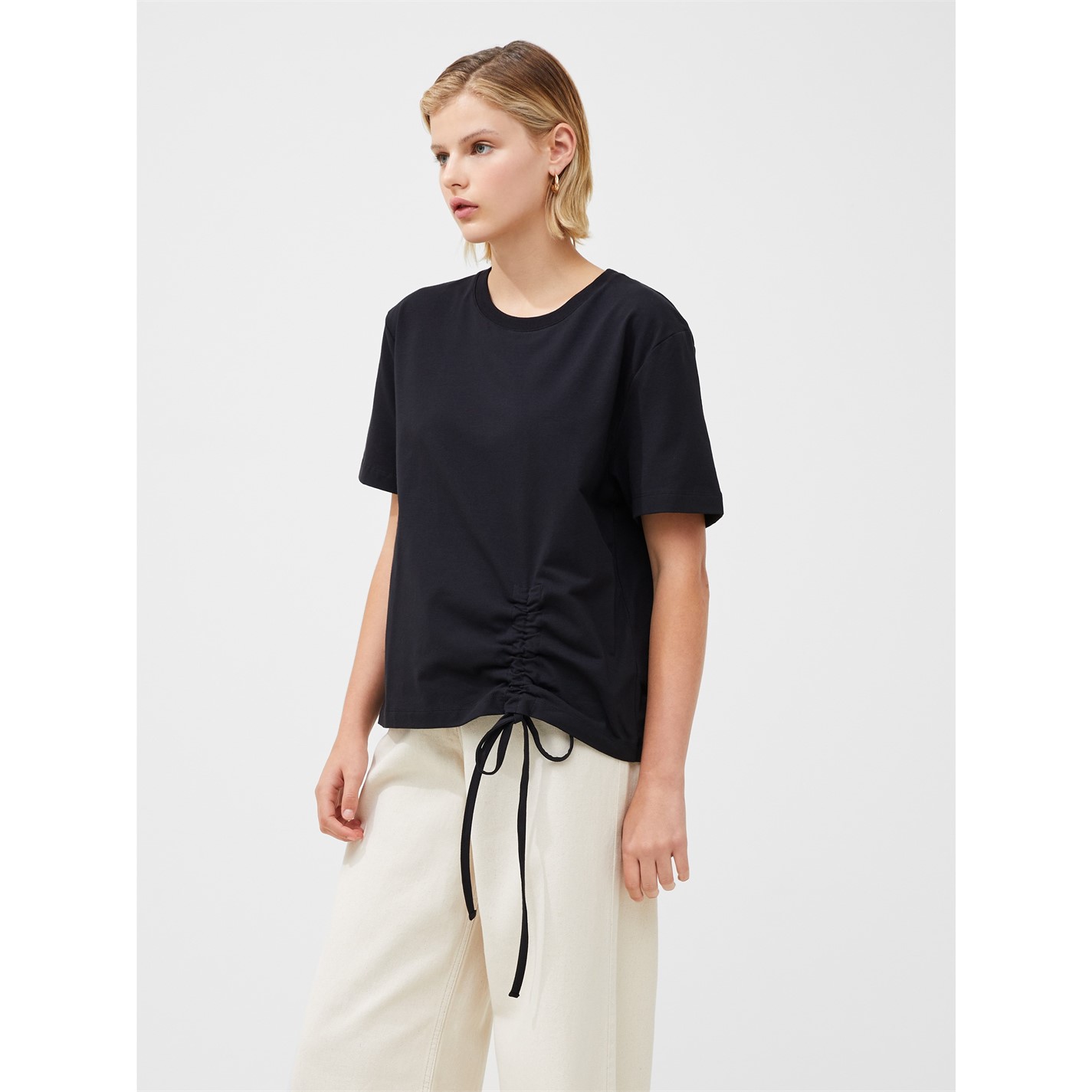 Camasa French Connection Rallie Cotton Ruched T-.